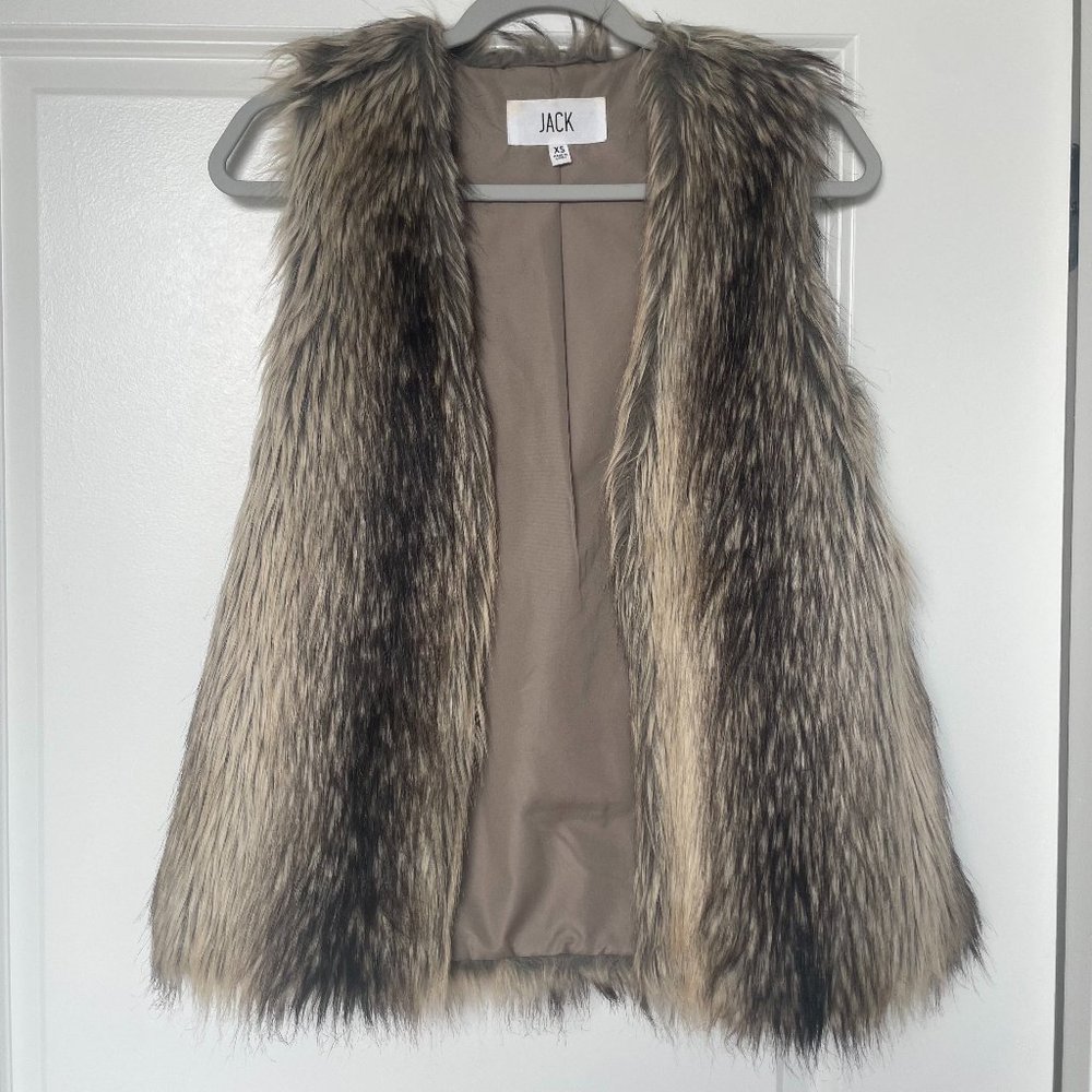 JACK Faux Fur Vest, XS